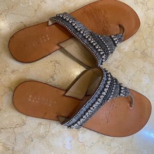 Barney’s NY metallic thong sandal